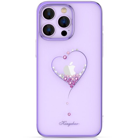 Etui do telefonu iPhone 14 Plus ozdobione kryształami Wish Series foletowe KINGXBAR