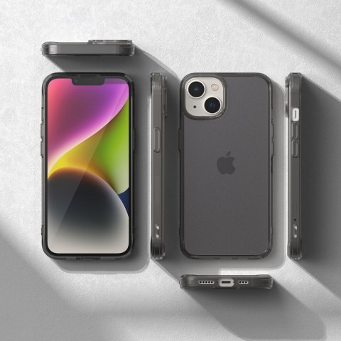 Etui ochronne pokrowiec do iPhone 14 Plus z żelową ramką Fusion Matte szary Ringke