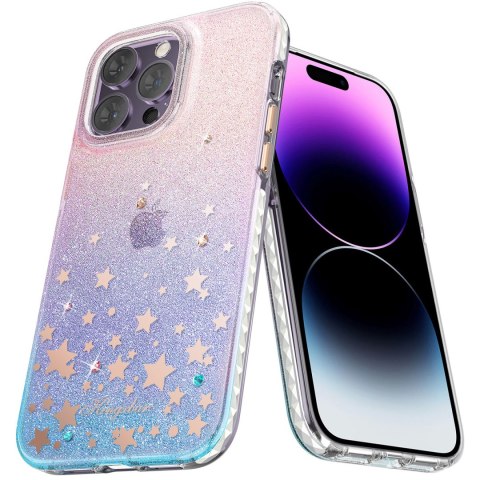 Etui pokrowiec w gwiazdki iPhone 14 Plus Heart Star Series ZODIAC KINGXBAR