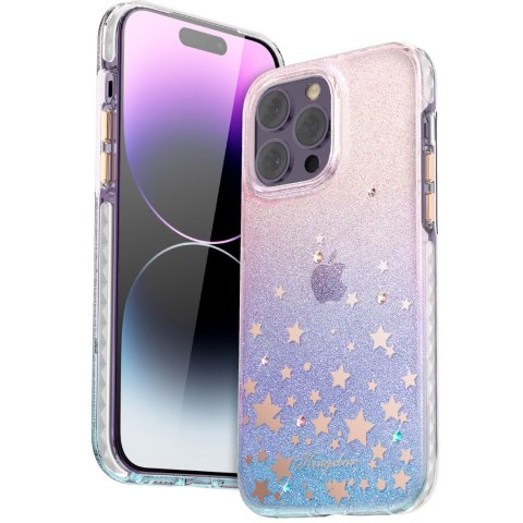 Etui pokrowiec w gwiazdki iPhone 14 Plus Heart Star Series ZODIAC KINGXBAR