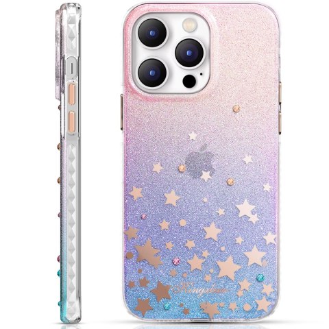 Etui pokrowiec w gwiazdki iPhone 14 Plus Heart Star Series ZODIAC KINGXBAR