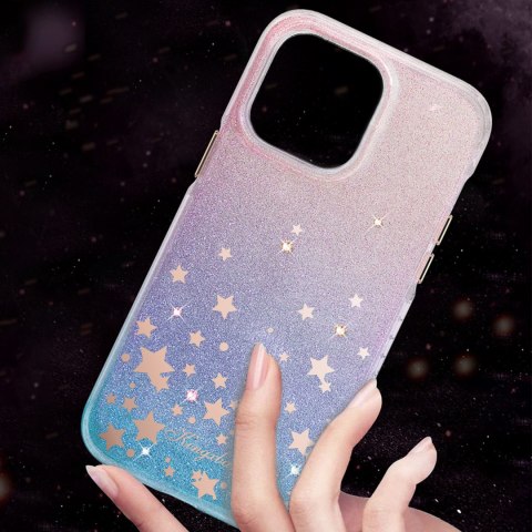 Etui pokrowiec w gwiazdki iPhone 14 Pro Max Heart Star Series ZODIAC KINGXBAR