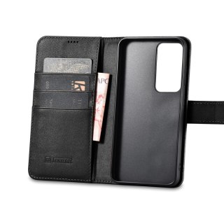 Etui skórzany pokrowiec portfel do Samsung Galaxy S23+ Wallet Case czarne ICARER