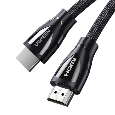 Kabel przewód HDMI 2.1 8K 60Hz 1.5m w oplocie bawełnianym czarny UGREEN