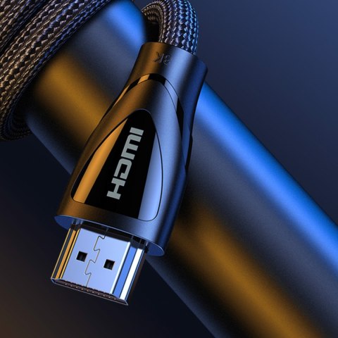 Kabel przewód HDMI 2.1 8K 60Hz 1.5m w oplocie bawełnianym czarny UGREEN