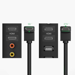 Kabel przewód HDMI 4K z wtyczką kątową 2m czarny UGREEN