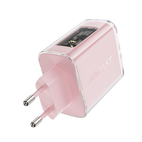 Ładowarka sieciowa GaN 65W 3 porty 1x USB 2x USB-C różowa ACEFAST