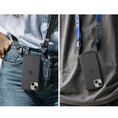 Trwałe i wytrzymałe etui do iPhone 14 Plus Fusion Bumper szary Ringke