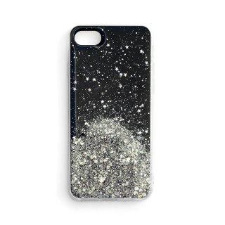 Błyszczące etui pokrowiec z brokatem Samsung Galaxy A42 5G Star Glitter czarny WOZINSKY