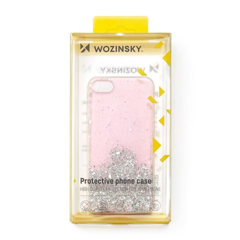 Błyszczące etui pokrowiec z brokatem Samsung Galaxy A42 5G Star Glitter przezroczysty WOZINSKY