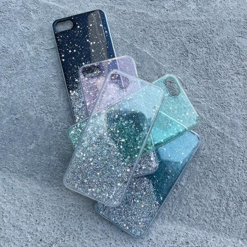 Błyszczące etui pokrowiec z brokatem Samsung Galaxy A42 5G Star Glitter zielony WOZINSKY