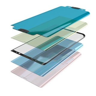 Folia szklana szkło hartowane na ekran z ramką Samsung Galaxy S21+ 5G 3D Edge Nano Flexi Glass czarny HURTEL