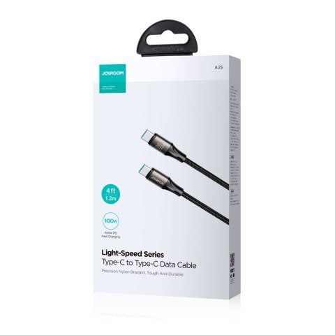 Kabel przewód USB-C 100W Light-Speed Series 1.2m czarny JOYROOM