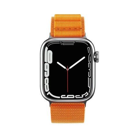 Pasek ze stalową sprzączką Alpine do Apple Watch 42 / 44 / 45 / 49 mm pomarańczowy HURTEL