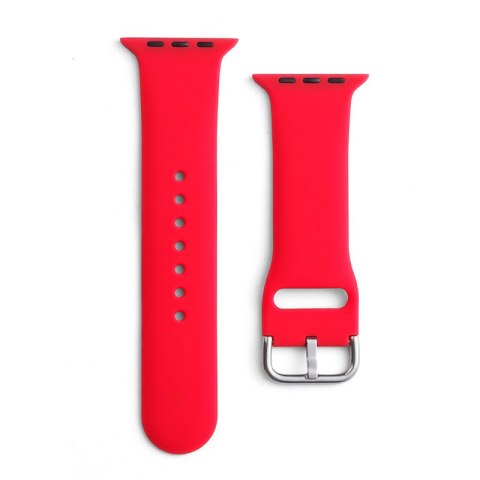 Silikonowy pasek do zegarka Apple Watch 2-9/SE 38/40/41mm Silicone Strap APS czerwony HURTEL