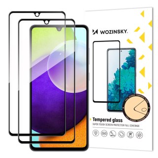 Super wytrzymałe szkło hartowane na cały ekran z ramką Samsung Galaxy A33 5G czarny ZESTAW 2 szt. WOZINSKY