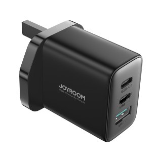 Szybka ładowarka sieciowa 2x USB-C USB-A 32W wtyczka angielska UK 32W czarna JOYROOM