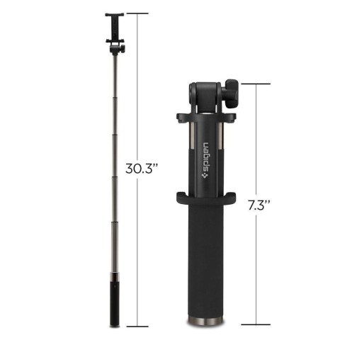 Wysokiej jakości kijek teleskopowy Selfie stick 18-77cm czarny SPIGEN