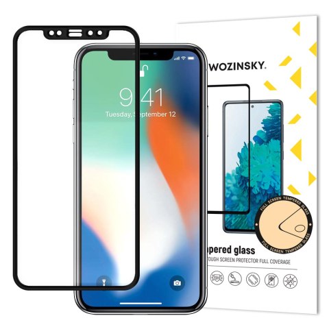 Super wytrzymałe szkło hartowane na cały ekran Apple iPhone 11 Pro Max / XS Max czarny WOZINSKY