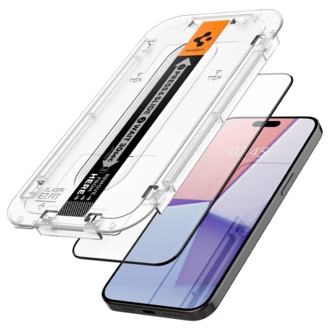 Szkło hartowane Glas.tR EZ Fit FC na iPhone 15 Pro Max czarne SPIGEN