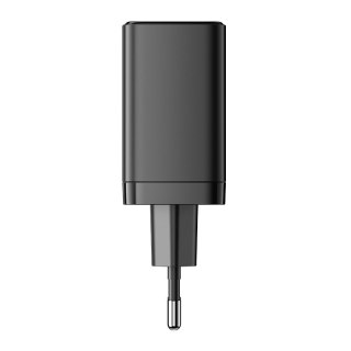 Szybka ładowarka sieciowa 40W 2x USB-C QC PD czarna JOYROOM