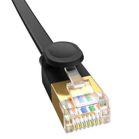 Szybki cienki kabel sieciowy RJ45 cat. 7 10Gbps 2m czarny BASEUS