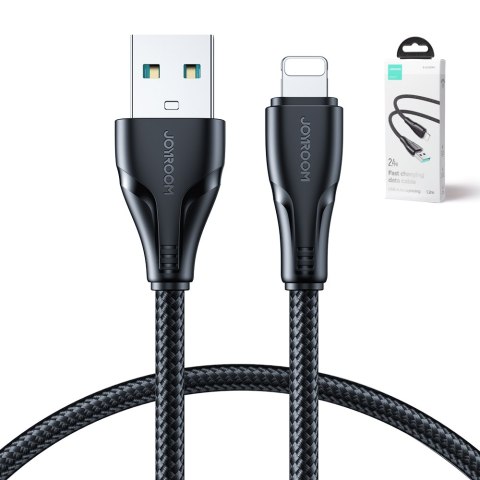 Kabel przewód do iPhone USB - Lightning 2.4A Surpass Series 1.2 m czarny JOYROOM