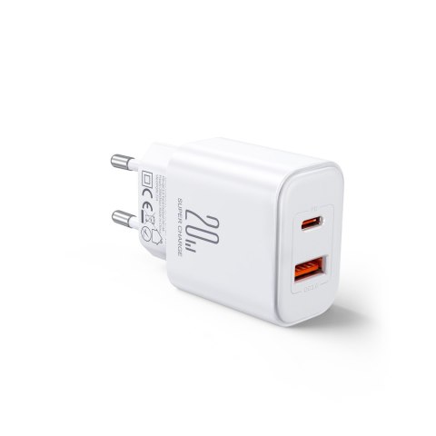 Szybka ładowarka sieciowa 20W USB-C USB-A + kabel do iPhone Lightning 1m JOYROOM