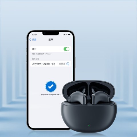 Bezprzewodowe słuchawki douszne Funpods JR-FB2 czarne JOYROOM