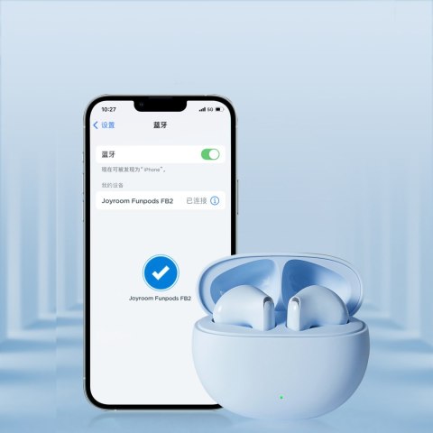 Bezprzewodowe słuchawki douszne Funpods JR-FB2 niebieskie JOYROOM