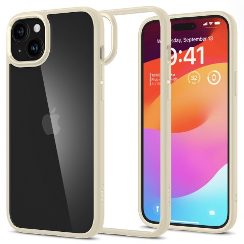 Etui Ultra Hybrid na iPhone 15 Plus beżowe SPIGEN