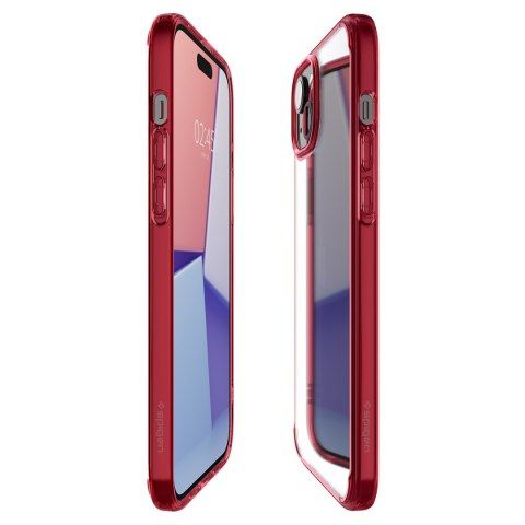 Etui Ultra Hybrid na iPhone 15 Plus czerwone SPIGEN