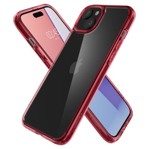 Etui Ultra Hybrid na iPhone 15 Plus czerwone SPIGEN