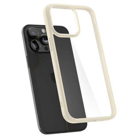 Etui Ultra Hybrid na iPhone 15 Pro Max beżowe SPIGEN