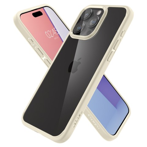 Etui Ultra Hybrid na iPhone 15 Pro Max beżowe SPIGEN