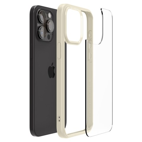 Etui Ultra Hybrid na iPhone 15 Pro Max beżowe SPIGEN