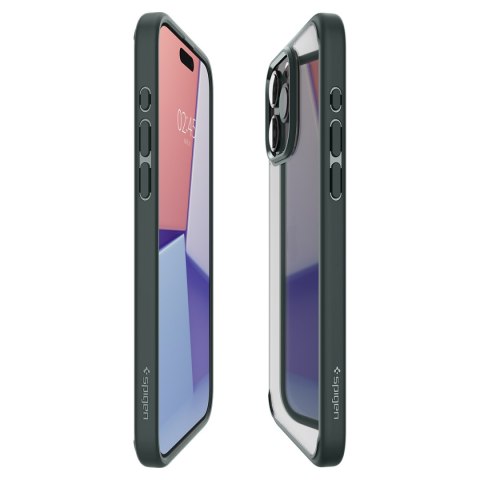 Etui Ultra Hybrid na iPhone 15 Pro Max ciemnozielone SPIGEN