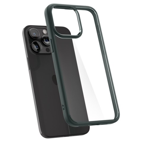 Etui Ultra Hybrid na iPhone 15 Pro Max ciemnozielone SPIGEN