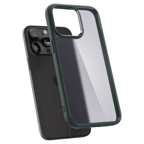 Etui Ultra Hybrid na iPhone 15 Pro Max ciemnozielone SPIGEN