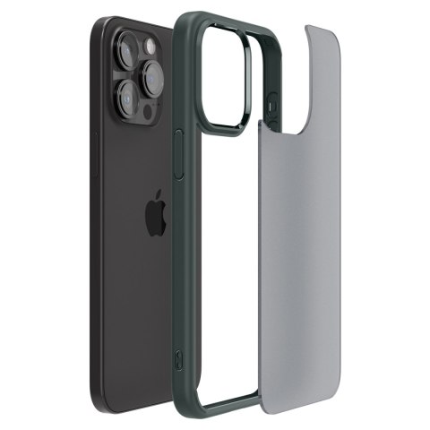 Etui Ultra Hybrid na iPhone 15 Pro Max ciemnozielone SPIGEN