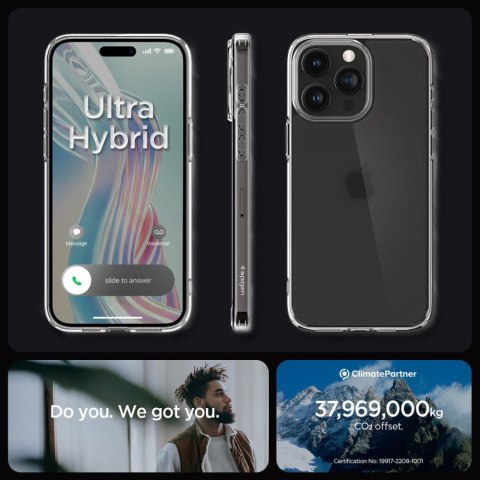 Etui Ultra Hybrid na iPhone 15 Pro Max przezroczyste SPIGEN