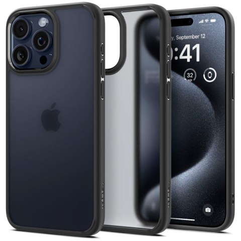 Etui Ultra Hybrid na iPhone 15 Pro Max przezroczysto-czarne SPIGEN