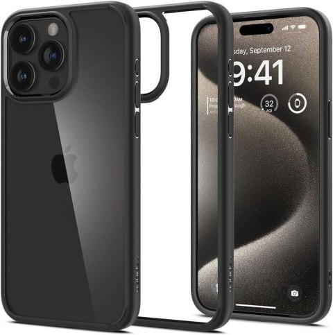 Etui Ultra Hybrid na iPhone 15 Pro czarny mat SPIGEN