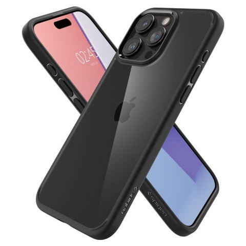 Etui Ultra Hybrid na iPhone 15 Pro czarny mat SPIGEN