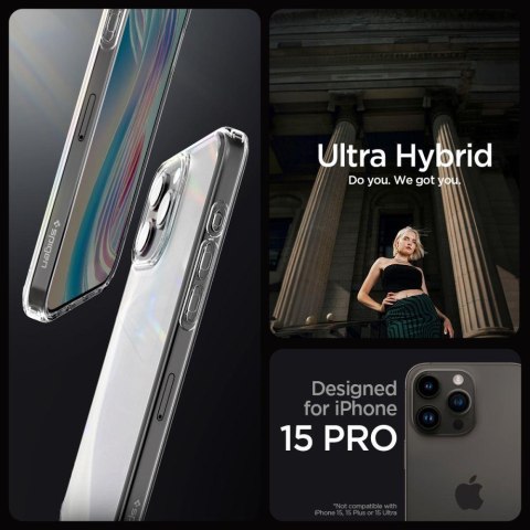 Etui Ultra Hybrid na iPhone 15 Pro przezroczyste SPIGEN