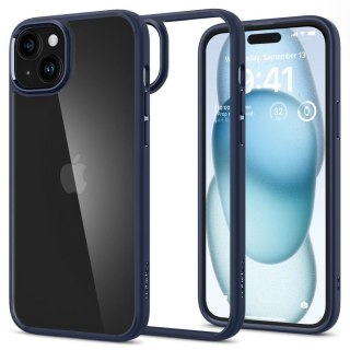 Etui Ultra Hybrid na iPhone 15 niebieskie SPIGEN