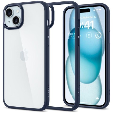 Etui Ultra Hybrid na iPhone 15 niebieskie SPIGEN