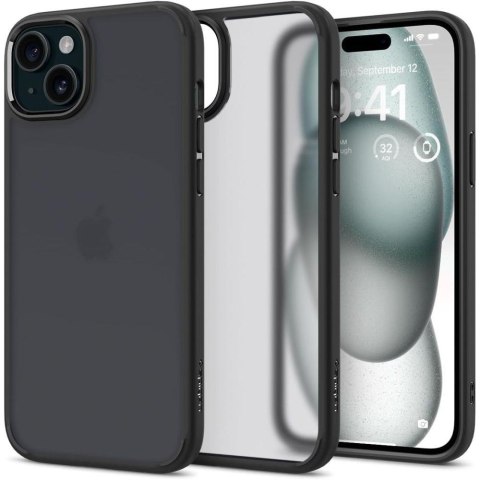 Etui Ultra Hybrid na iPhone 15 przezroczysto-czarne SPIGEN