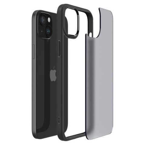 Etui Ultra Hybrid na iPhone 15 przezroczysto-czarne SPIGEN