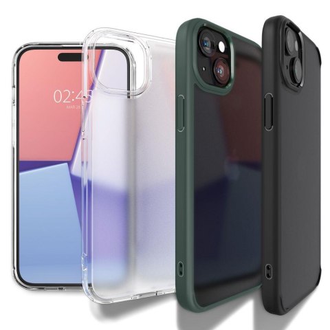 Etui Ultra Hybrid na iPhone 15 przezroczysto-czarne SPIGEN